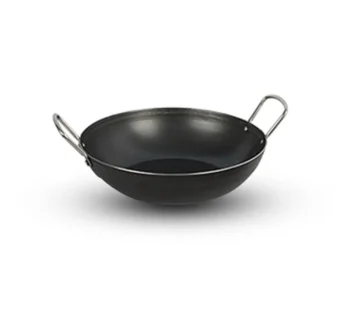 Orgatma Pure Iron Kadai with Steel Handle – Traditional Cooking, Modern Convenience